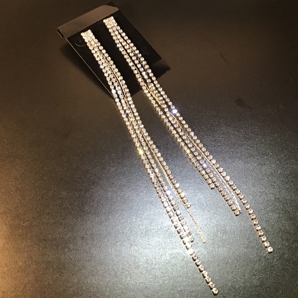 Long Tassel Earrings 4 Strand
